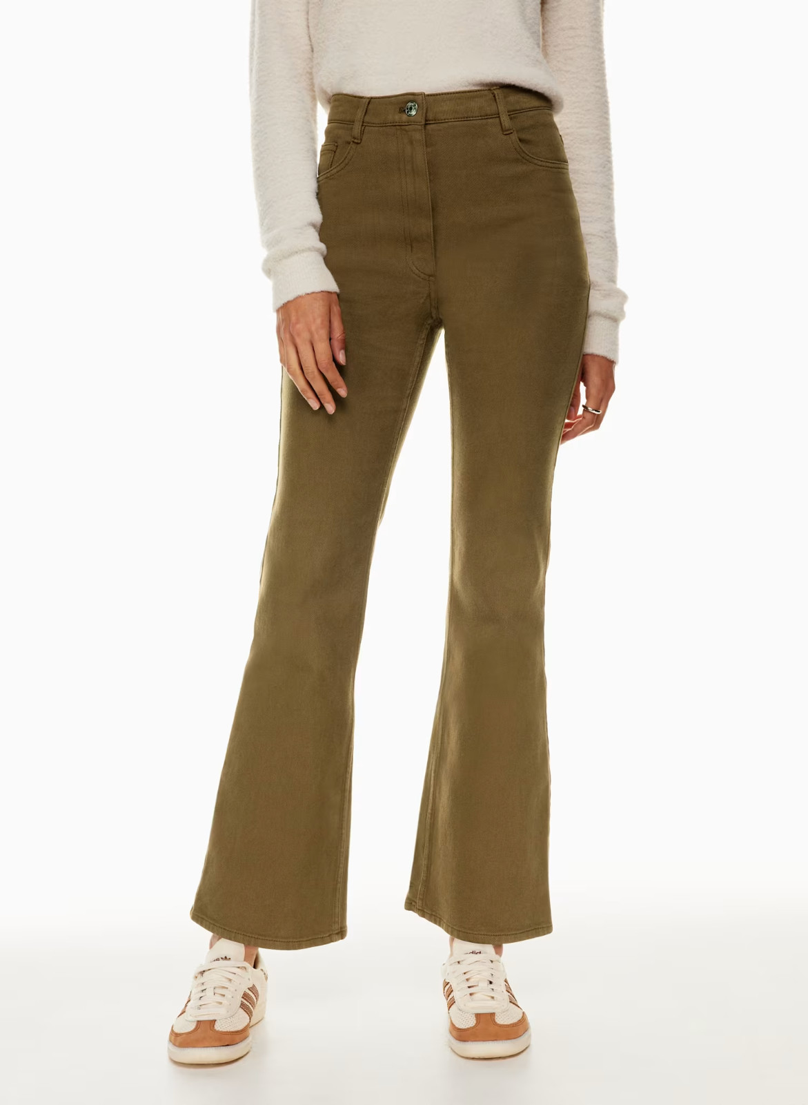 Wilfred Free Twostep Pant High-rise Flare Jeans Rustic Brown Size 4 NWOT Aritzia