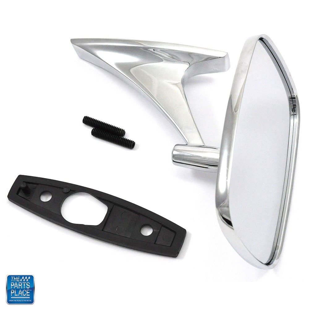 1973-1977 GM Cars Chrome Outside Mirror Left Hand Side GM 9614194