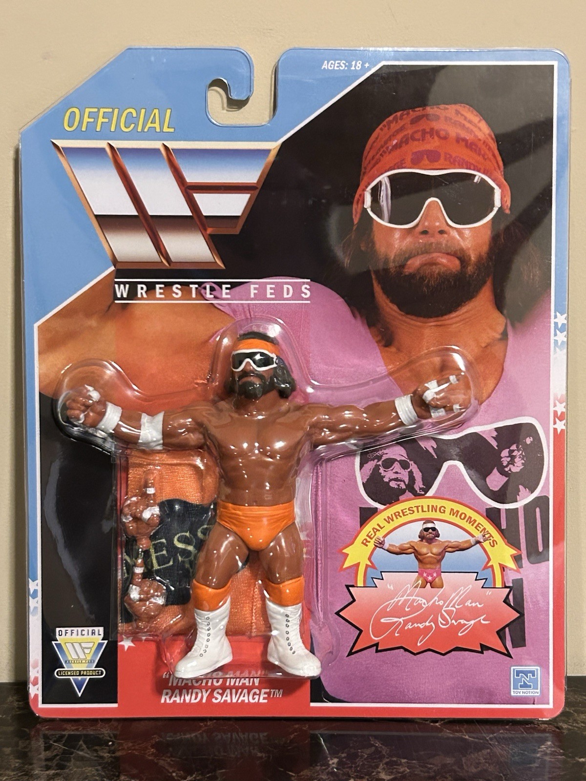 Toy Notion Wrestle Feds WM 5 Macho Man Randy Savage with Robe