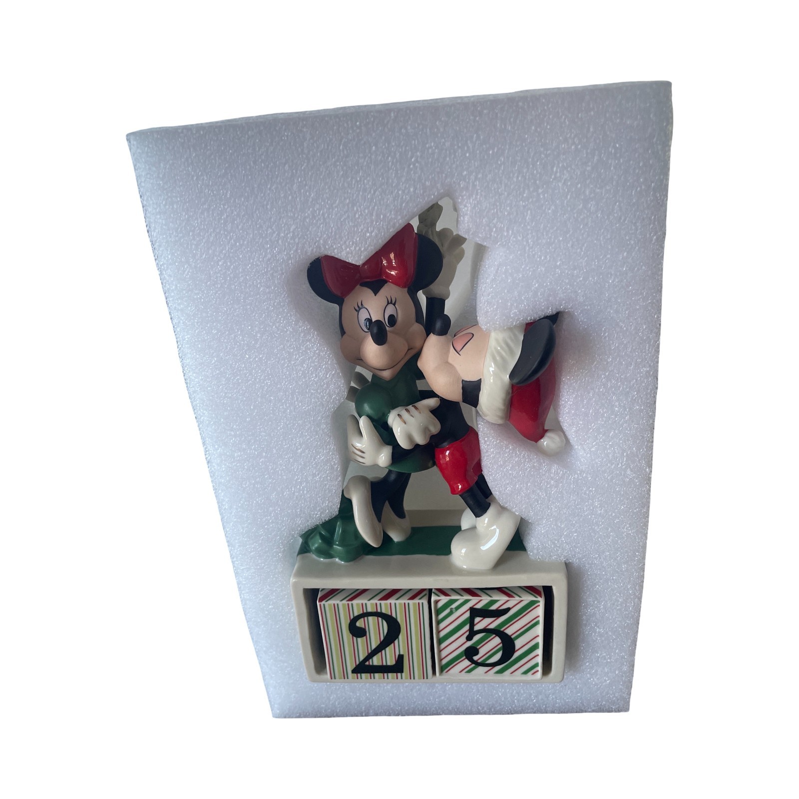 Lenox 859019 Disneys Mickey & Minnie Countdown Figurine by, Christmas Decorat...