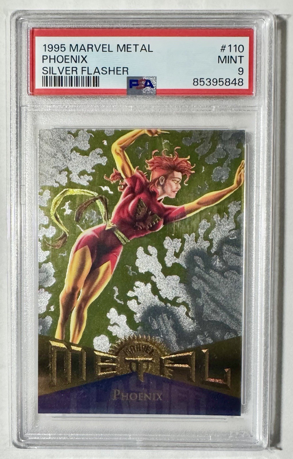 1995 Marvel Metal #110 Silver Flasher Phoenix PSA 9 Mint