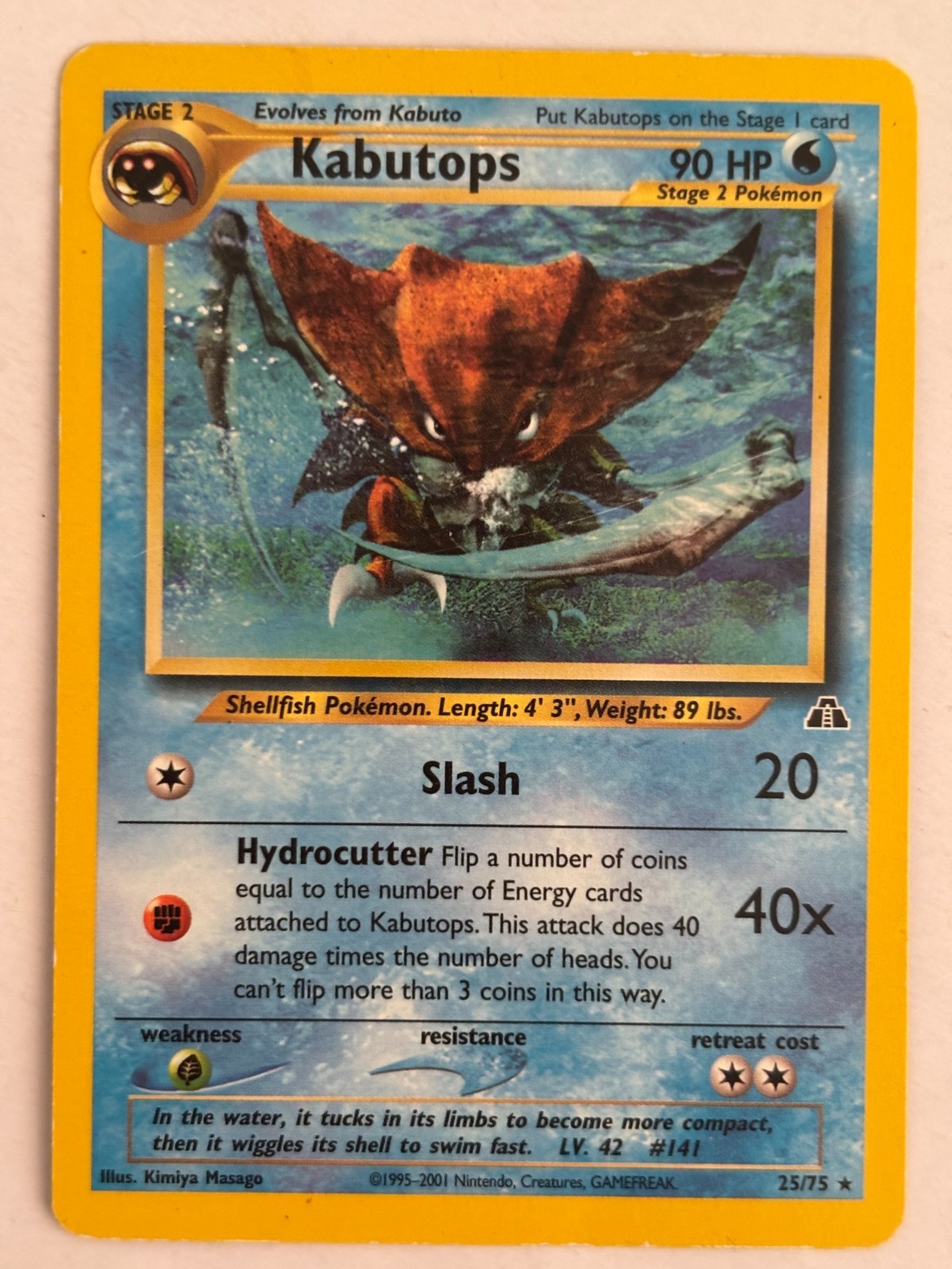 Kabutops 25/75 Neo Discovery - Pokémon TCG WOTC - LP