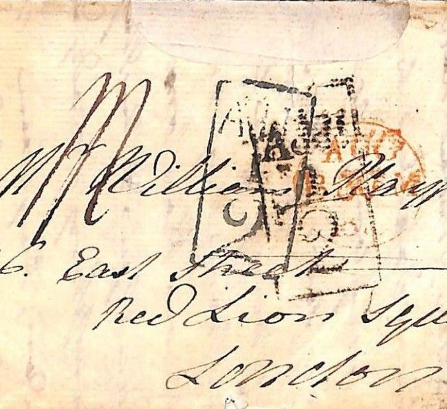 GB Scotland EARLY Edinburgh ADD HALF Postmarks 1813 Cover 2 DIFFERENT Rare MS546