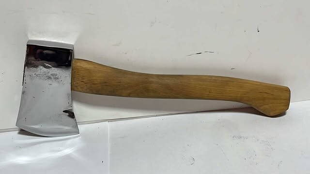 Restored Winchester Hatchet Mirror polishing and custom black locust handle
