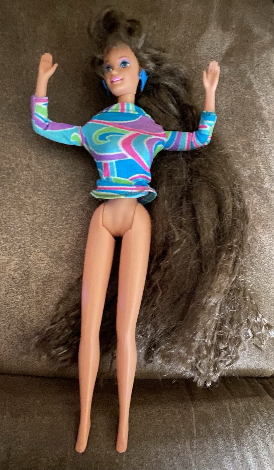Mattel Barbie Fashion Doll Totally Hair Barbie Vintage 1990s Mattel Barbie Fashion Doll Totally Hair Barbie Vintage 1990s