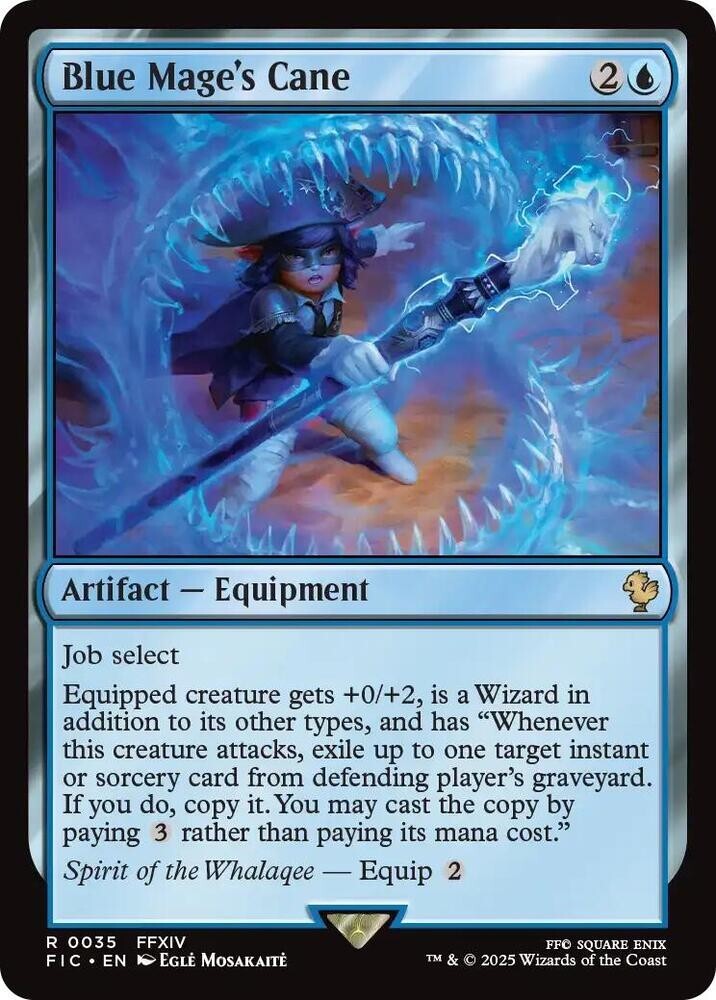 NM Blue Mage\'s Cane, MTG, Final Fantasy Commander, Magic the Gathering, 35