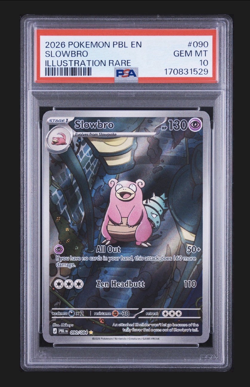 2026 POKEMON PBL EN-PITCH BLACK ILLUSTRATION RARE #090 SLOWBRO PSA 10