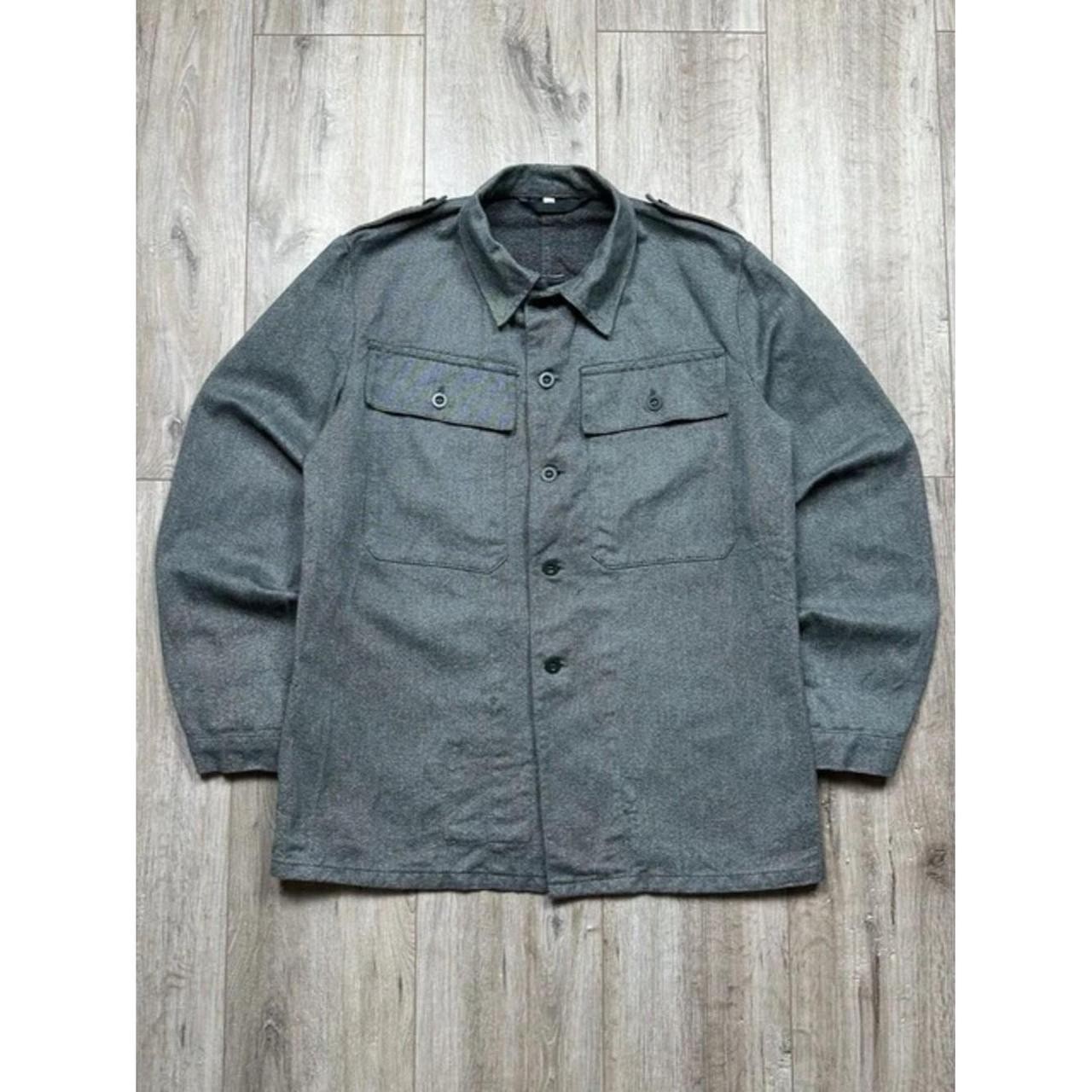 Vintage 1960s Swiss Army Military Denim Jacket (Size 48)