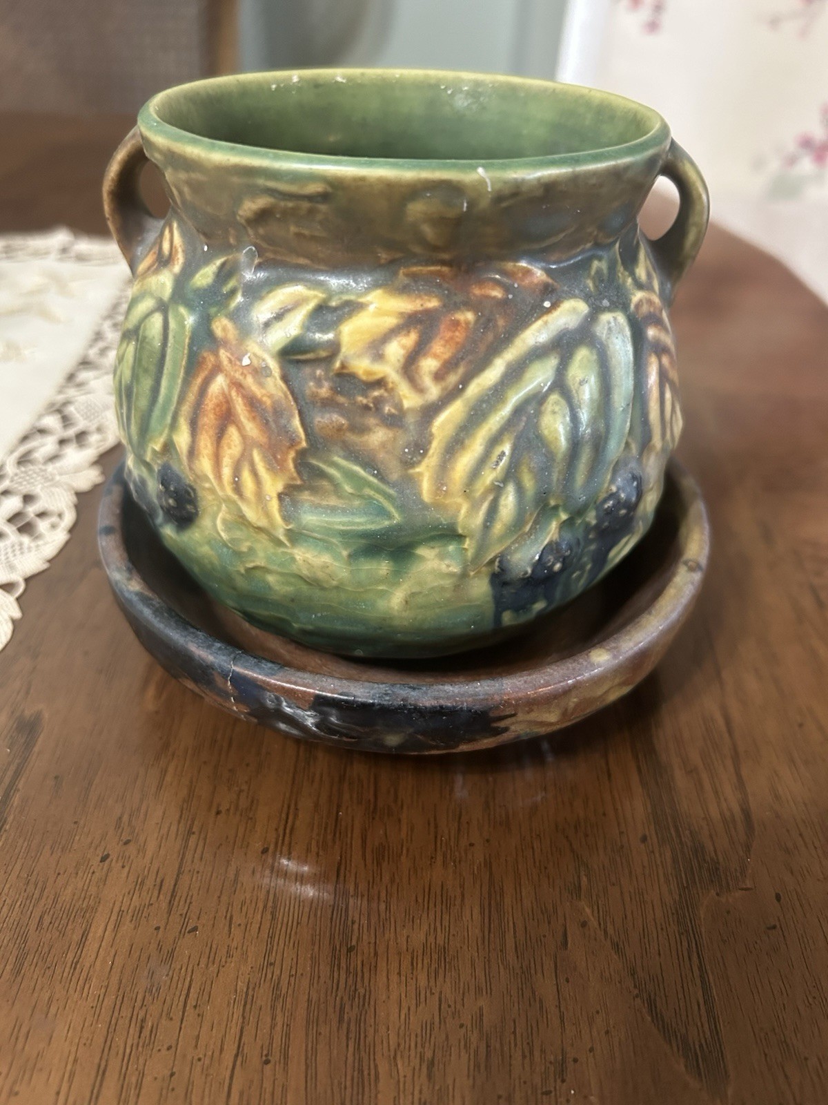 Vintage Roseville Blackberry Pottery Vase