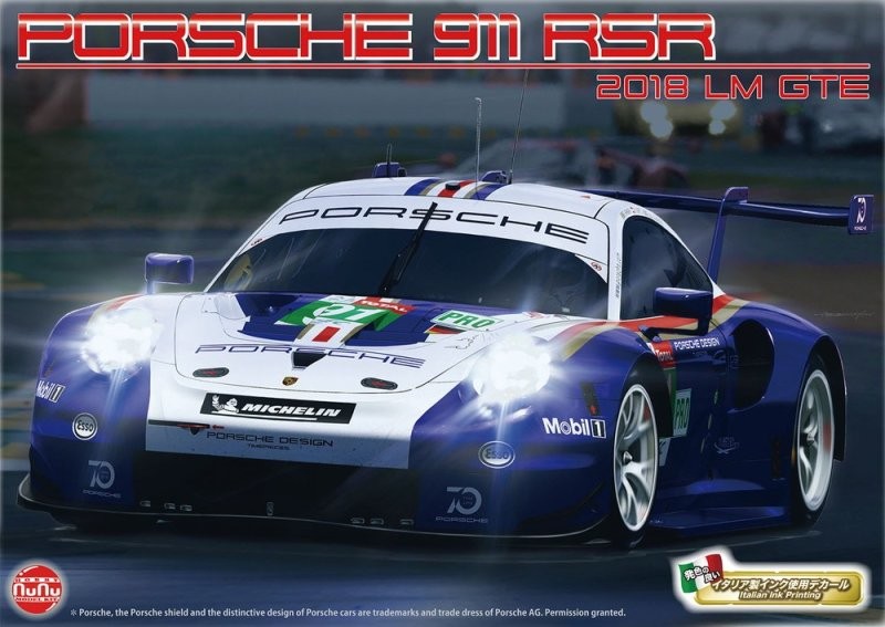 Platz NuNu 24049 1/24 Scale Model Car Kit Porsche 911 RSR 991 2018 LM GTE Pro