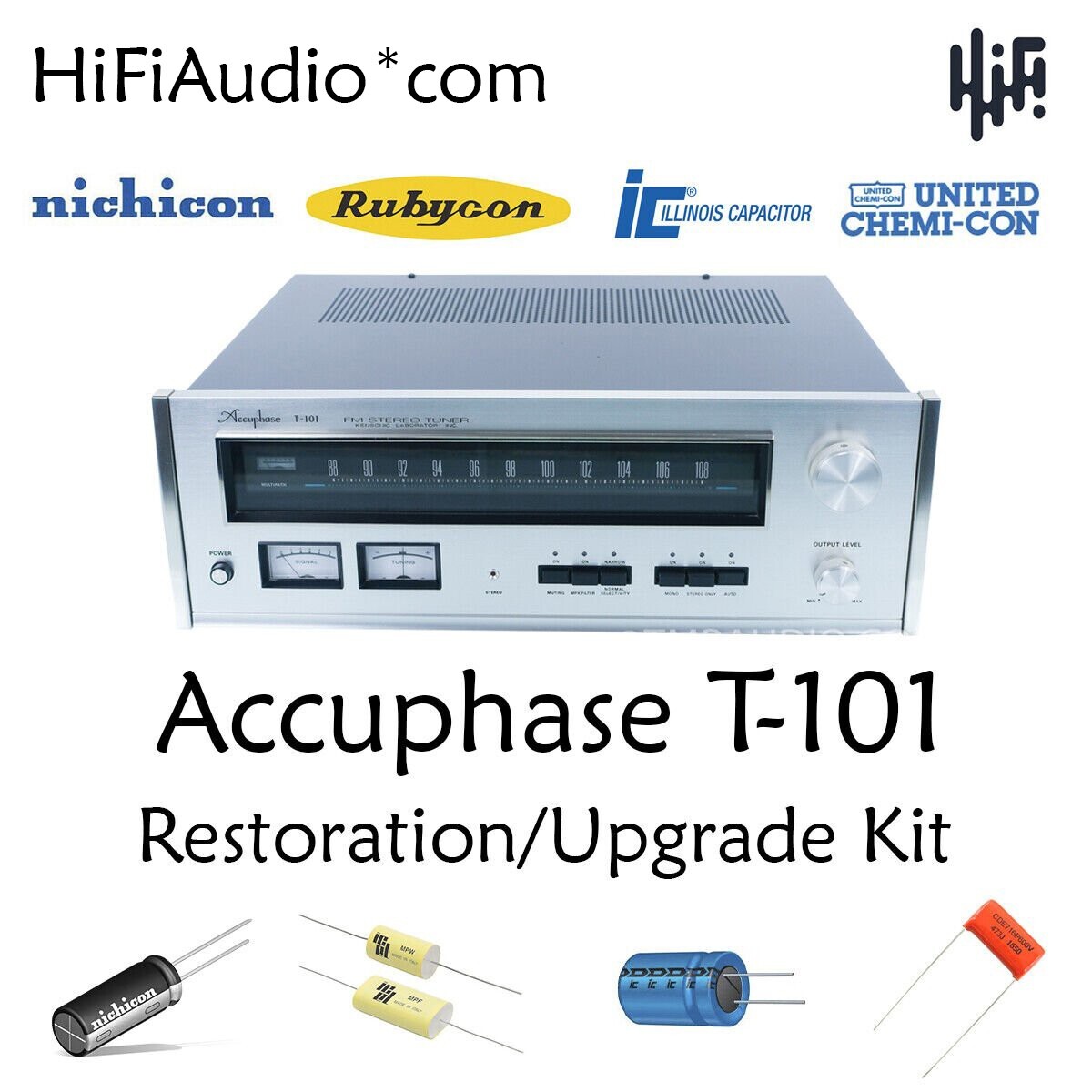 Accuphase  T101 Tuner Restoration repair capacitor upgrade kit