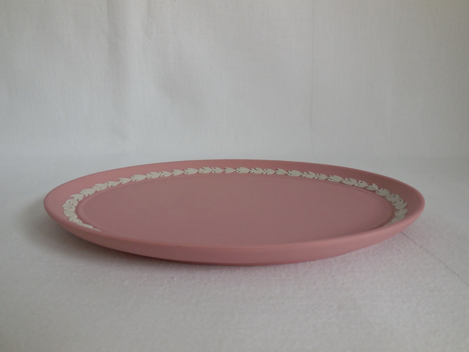 Wedgwood Pink Jasperware Oval Tray For Miniatures