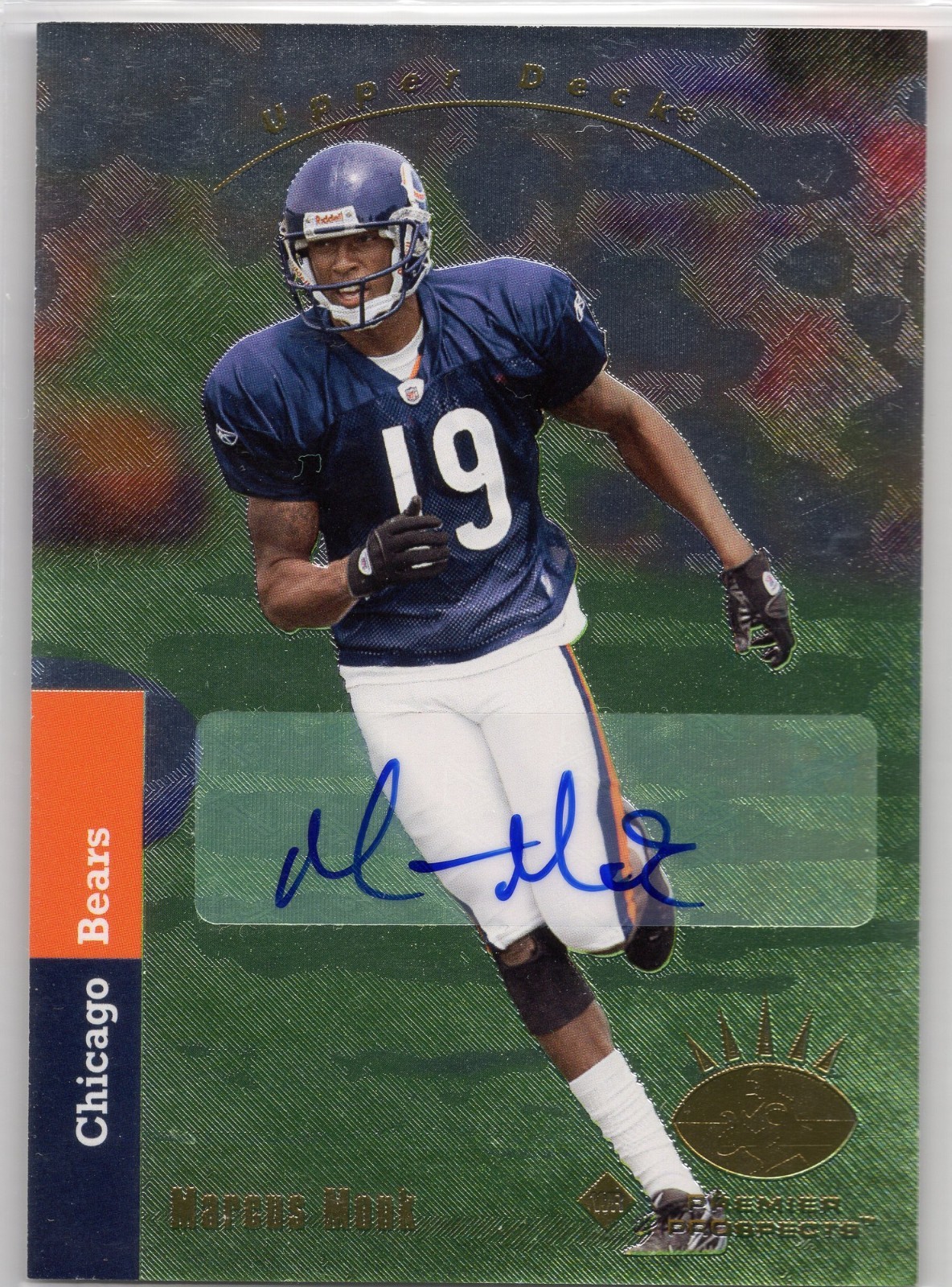 2008 SP Rookie Edition #189 Marcus Monk On-Card Auto RC Bears Premier Prospects