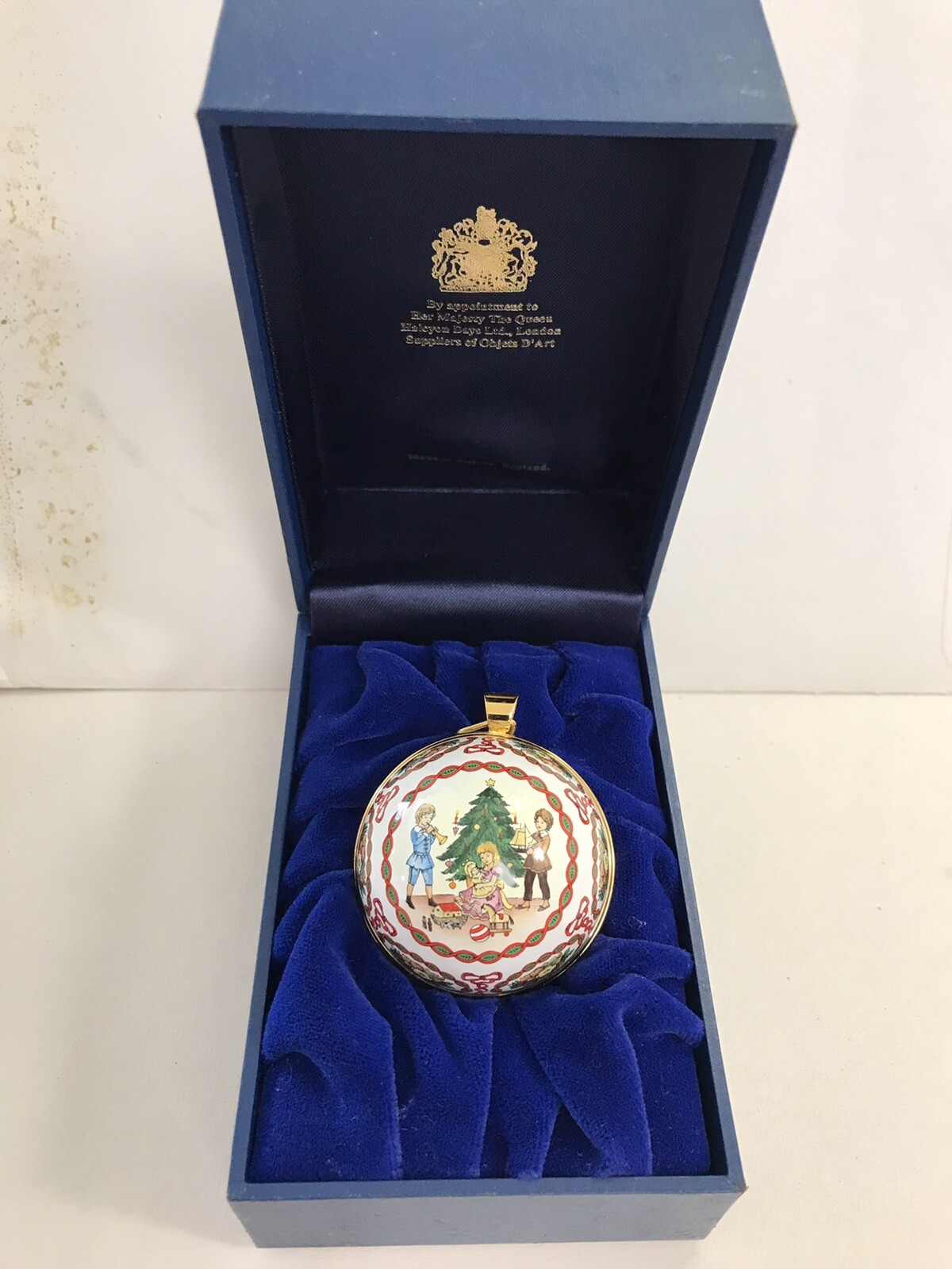 Vintage 1997 Halcyon Days Enamel Christmas Ornament No. 467 Limited Edition 750