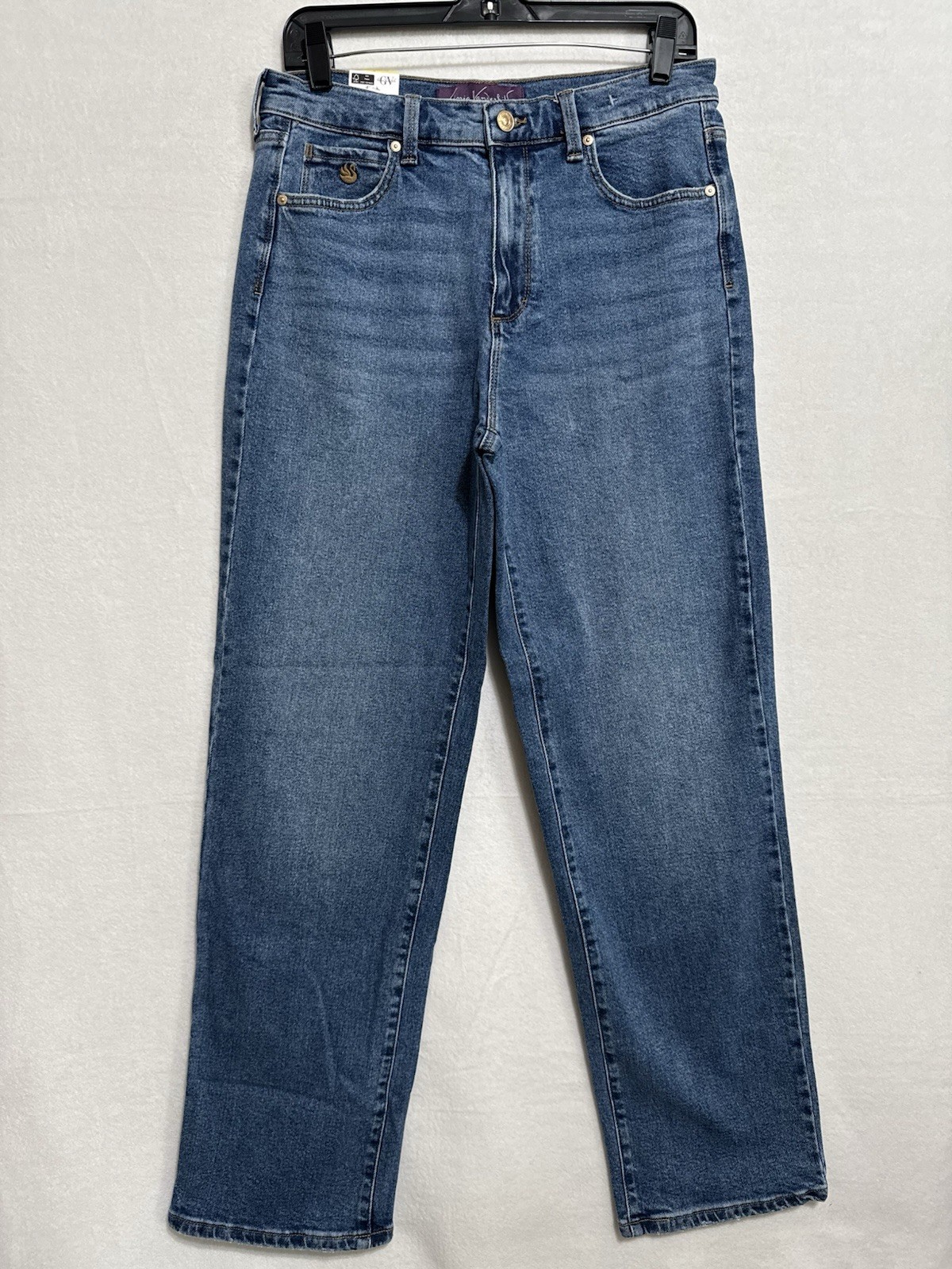 Gloria Vanderbilt Jeans Size 6 Straight Relaxed High Rise Dark Blue Denim NWT