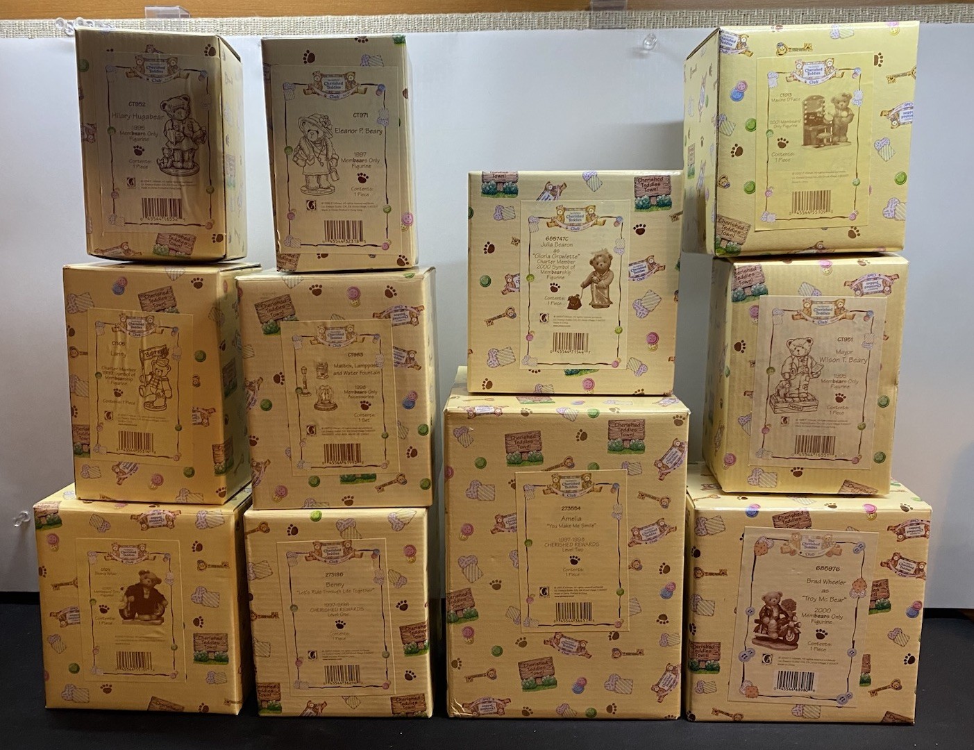 Lot Of 11 Vintage Cherished Teddies Boxed Bear Figurines