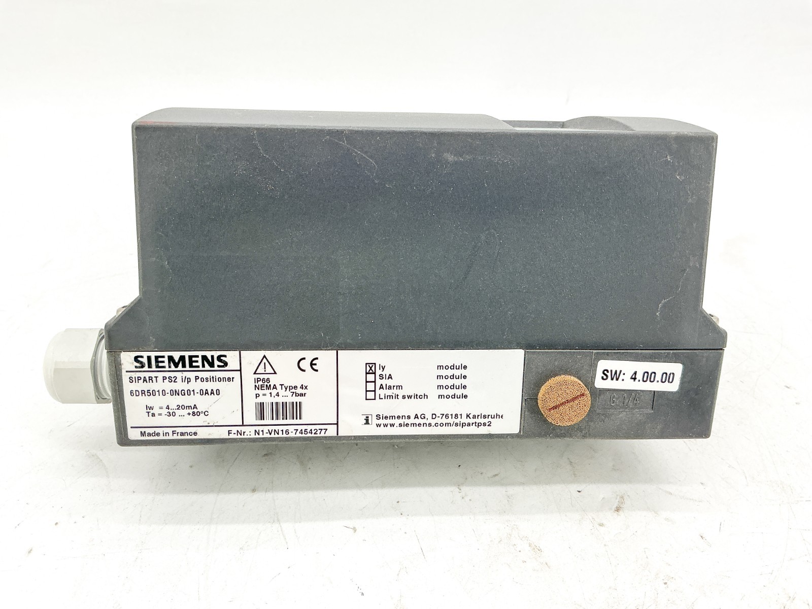 New Siemens 6DR5010-0NG01-0AA0 SIPART PS2 i/p Valve Positioner - No Box
