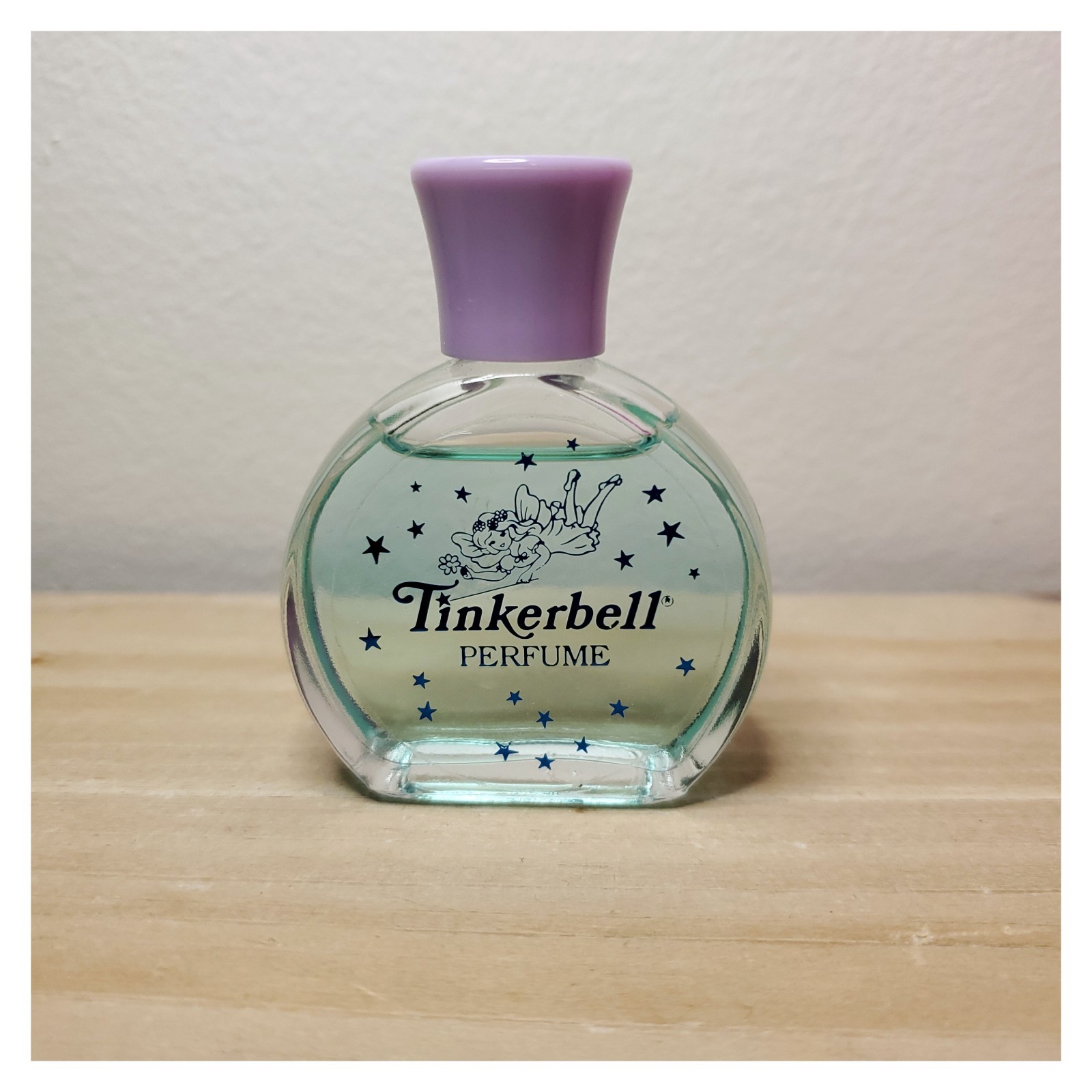 Vintage Tom Fields Tinkerbell Mini 0.5 fl oz Perfume Glass Bottle HTF Vtg