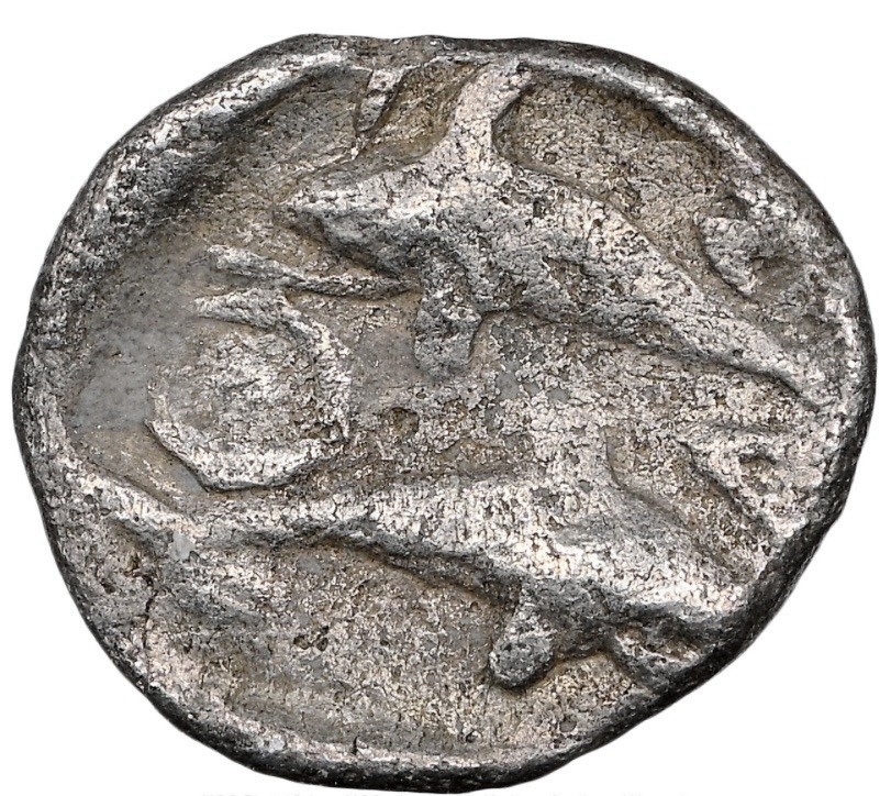 DOLPHINS 5th Century BC, Thrace Isle of Thasos Silver AR Ancient Greek Coin, NGC