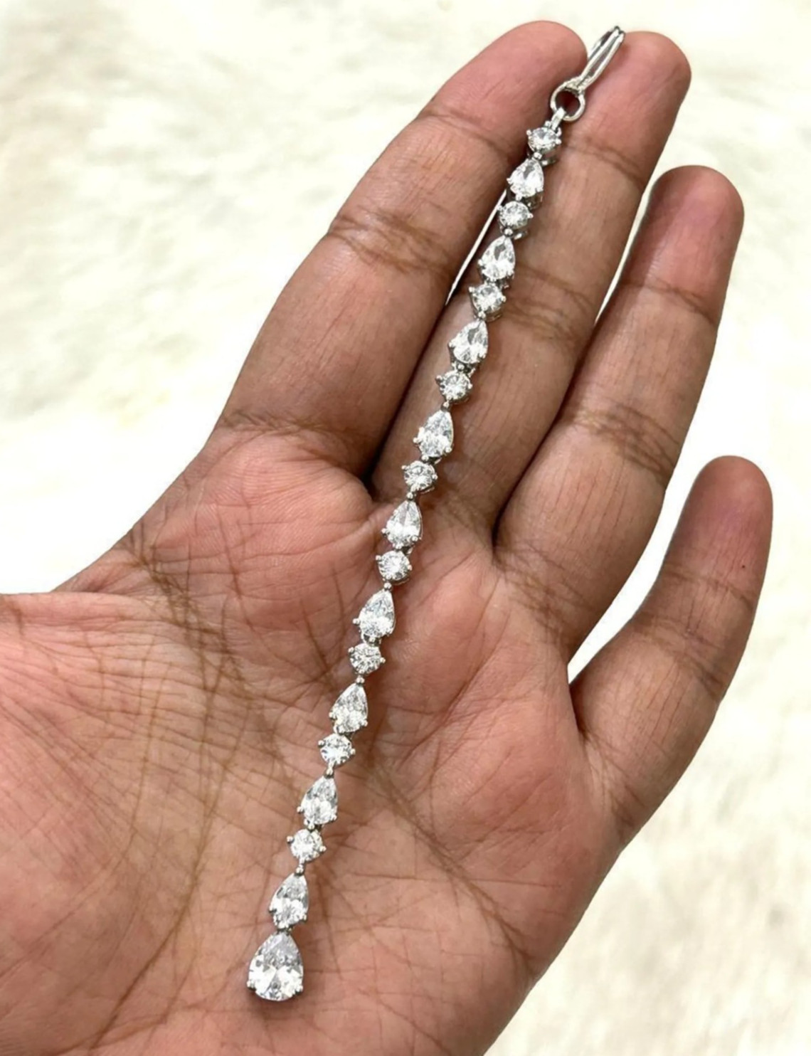 Rare 15 Ct Treated Certified White Diamond Maang Tikka In 925 Silver-New Style
