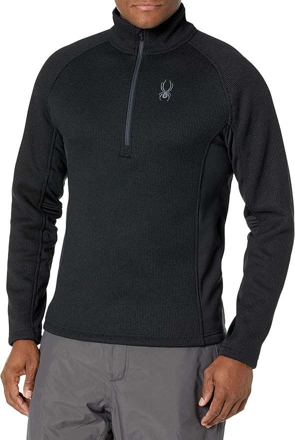 Spyder Men\'s Outbound Fleece 1/2 Zip Jacket - Black Large NEW TAGS