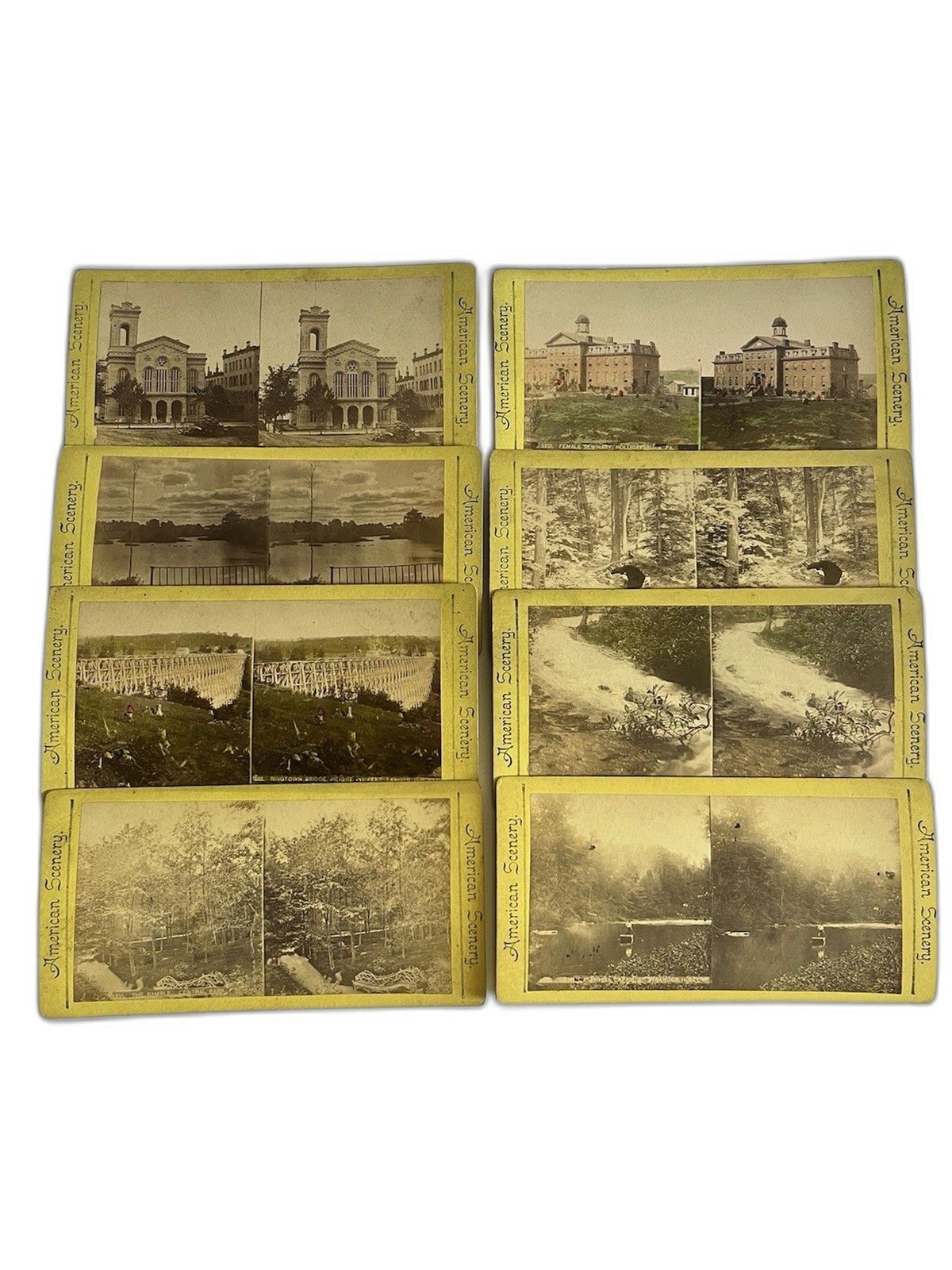 American Scenery Antique Stereoview cards Lot of 8