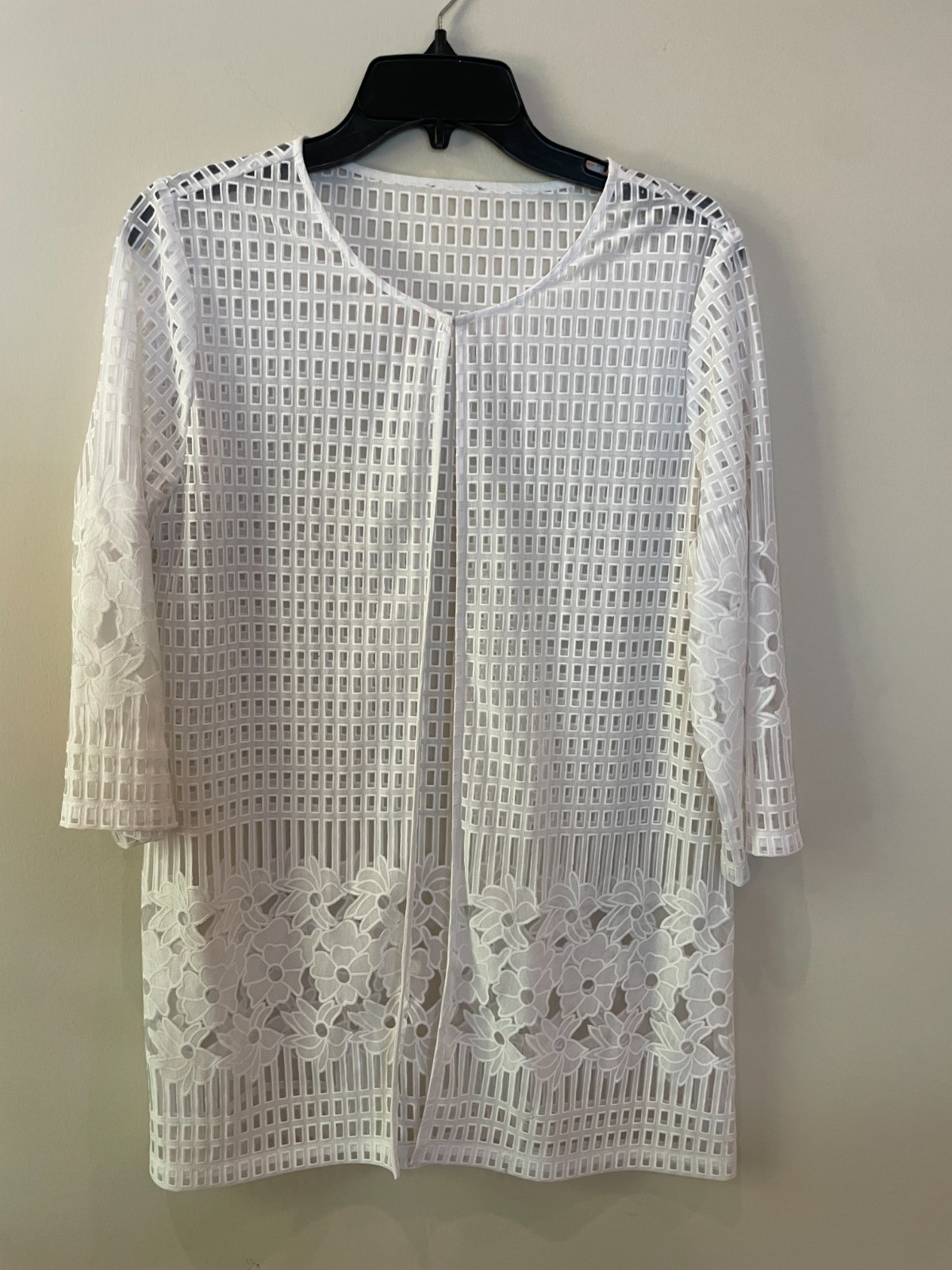 Chico\'s Travelers Collection Die-Cut Cardigan Jacket Size 1P