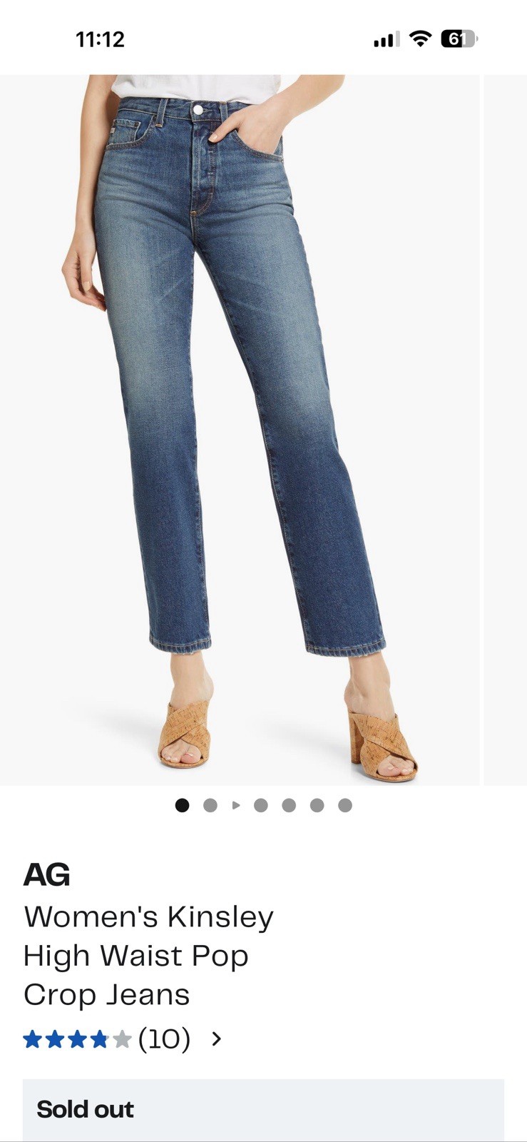 AG Adriano Goldschmied Medium Wash Blue Kinsley High Waist Pop Crop Jeans AG Adriano Goldschmied Medium Wash Blue Kinsley High Waist Pop Crop Jeans