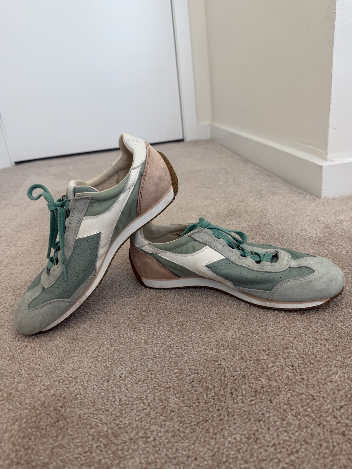 Diadora Heritage Equipe Italia Sneakers Iceberg Green Suede Size US 10 EUR 44
