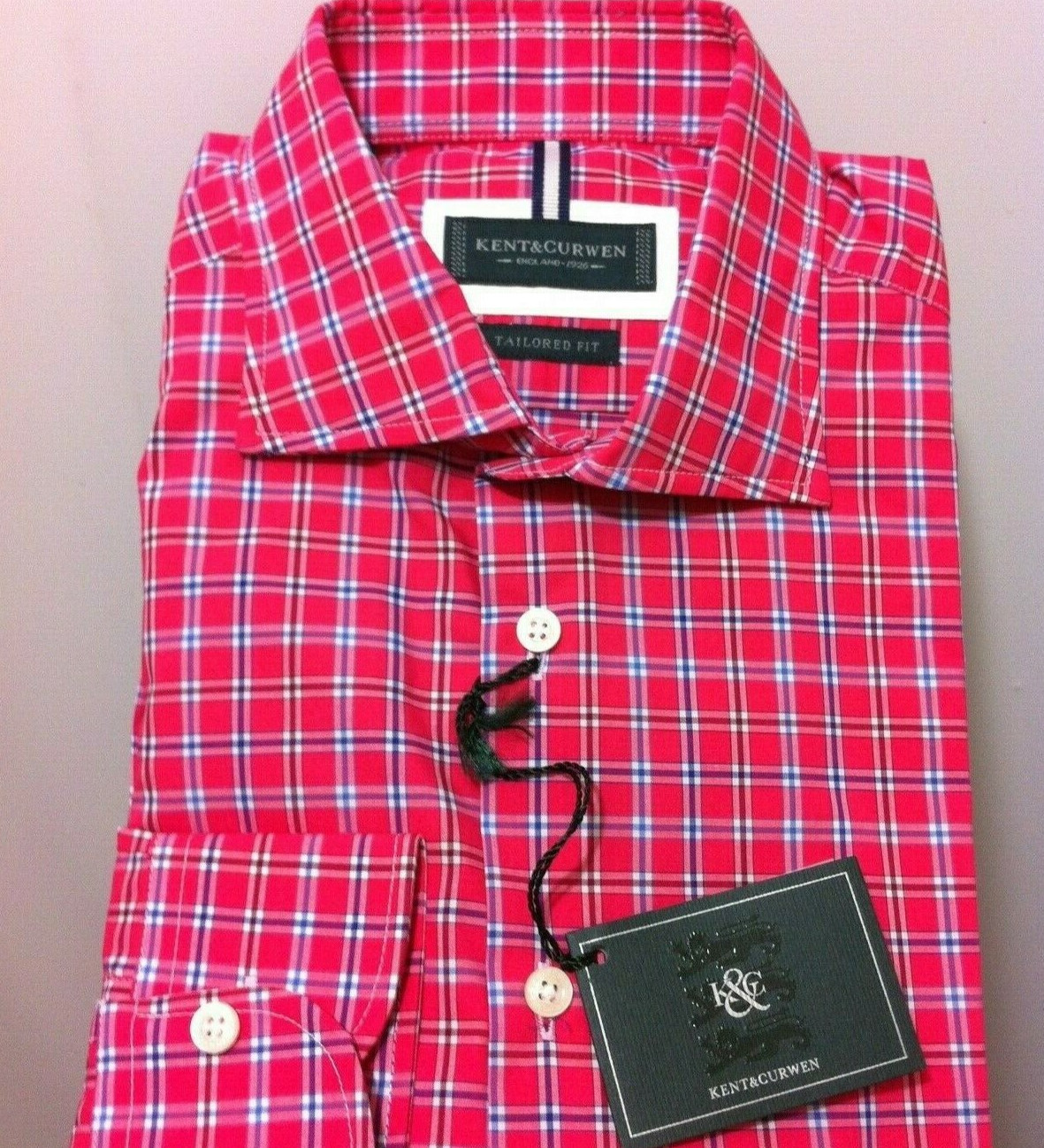 Kent & Curwen UK Luxury beautiful shirt L small(Fit is 50/40US) NWT$195 Big Sale