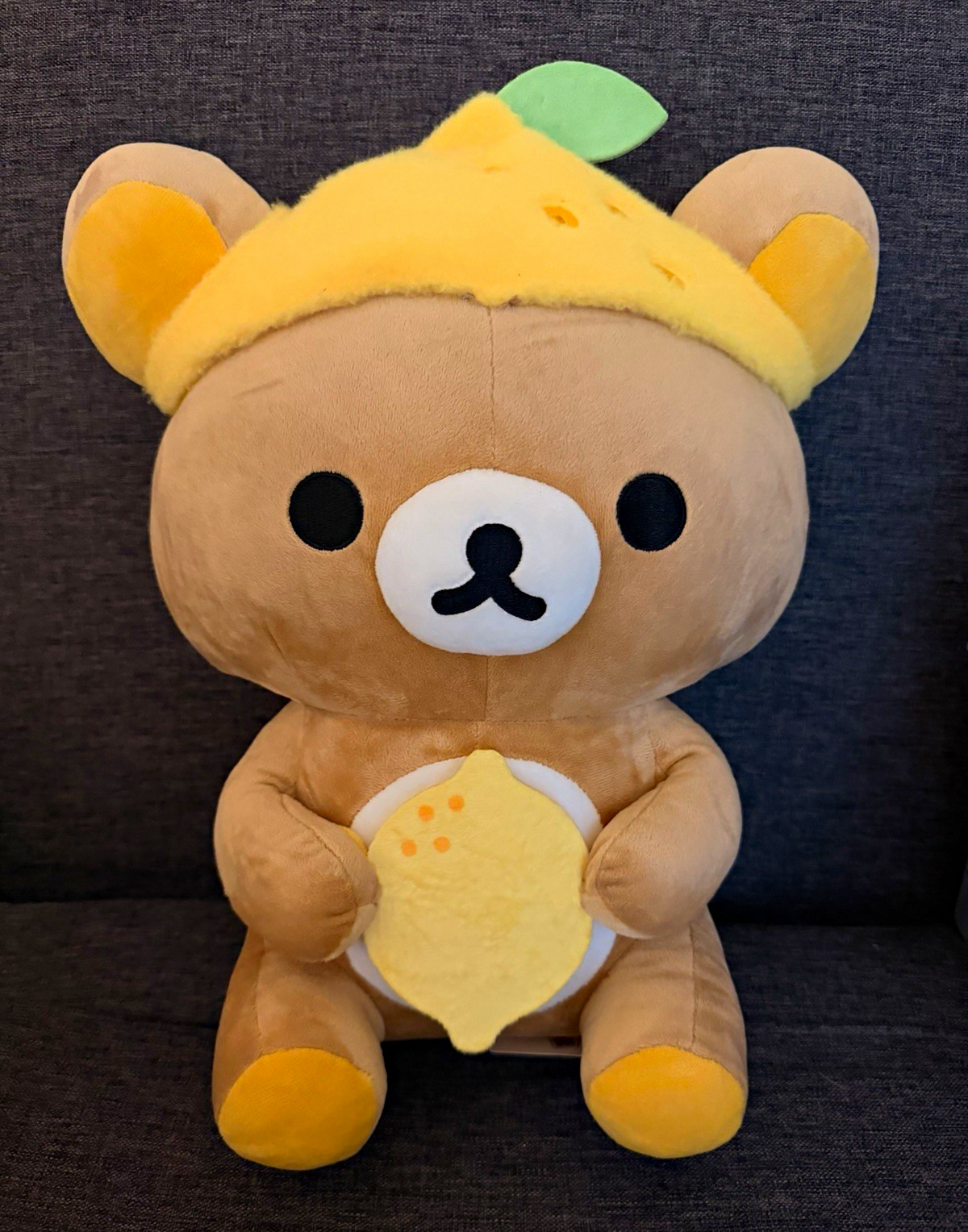 San-X Rilakkuma Bear Plush Stuffed Animal Lemon Costume 16 in.