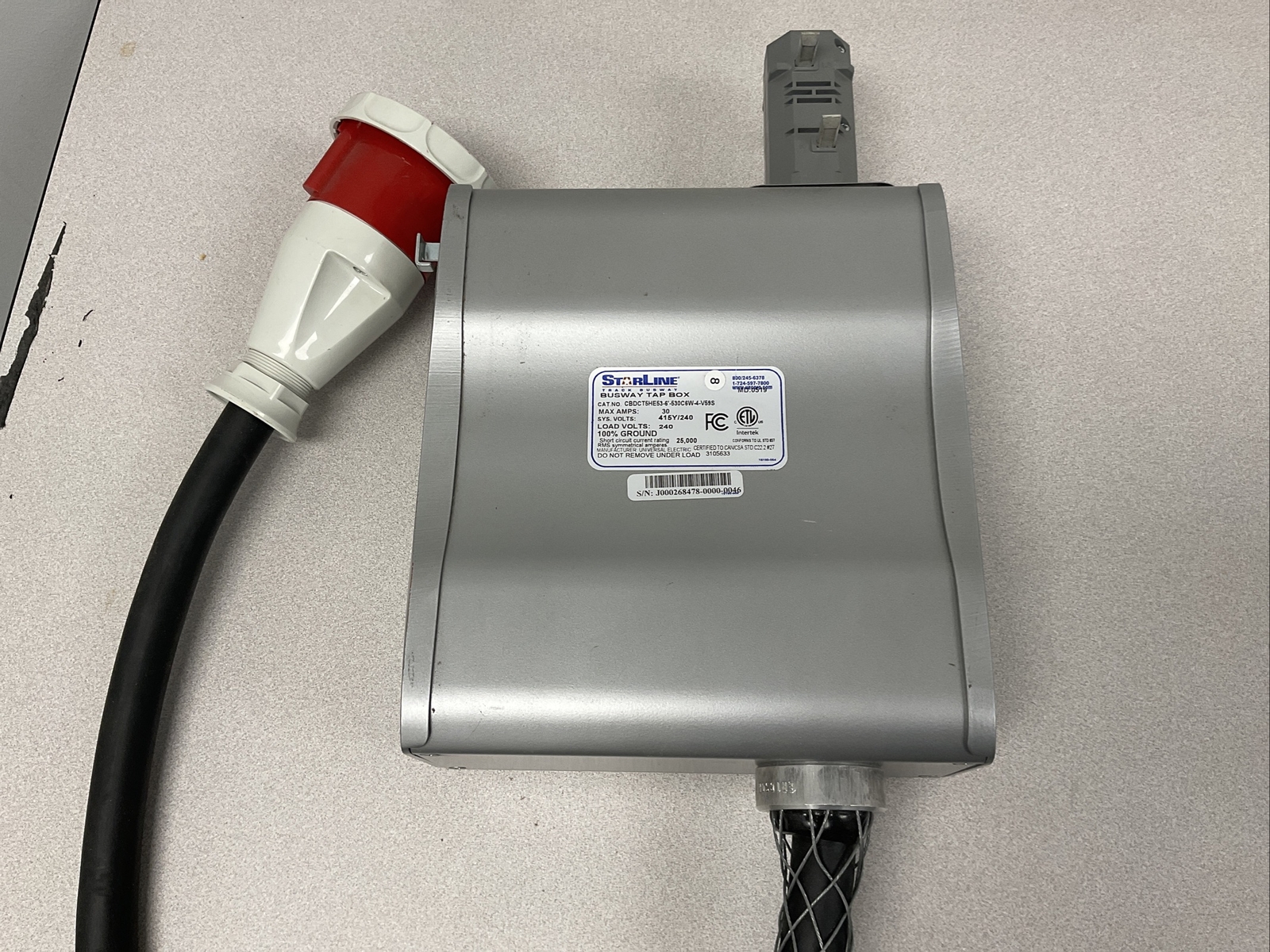 starline busway tap box 30 AMP WITH POWER WHIP