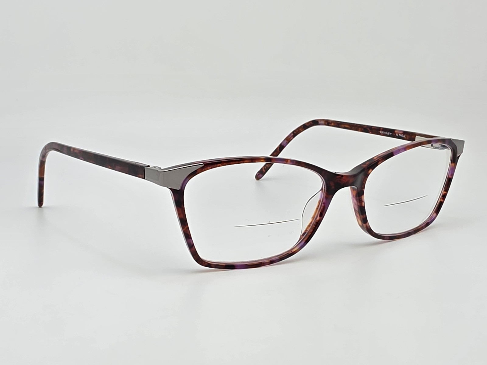 Karen Kane Althea Purple Demi Tortoise Cat Eye Eyeglasses Frame w Flexhinge 52mm