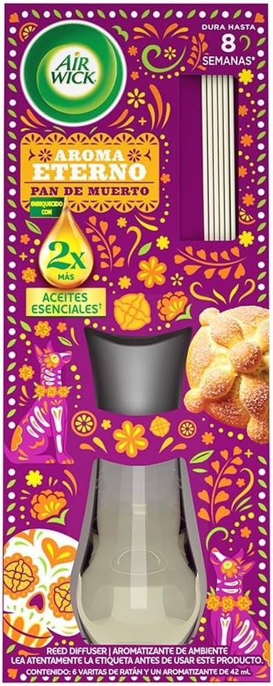 Air Wick Pan de Muerto Reed Diffuser 1.42 fl oz Limited Edition Air Wick Pan de Muerto Reed Diffuser 1.42 fl oz Limited Edition