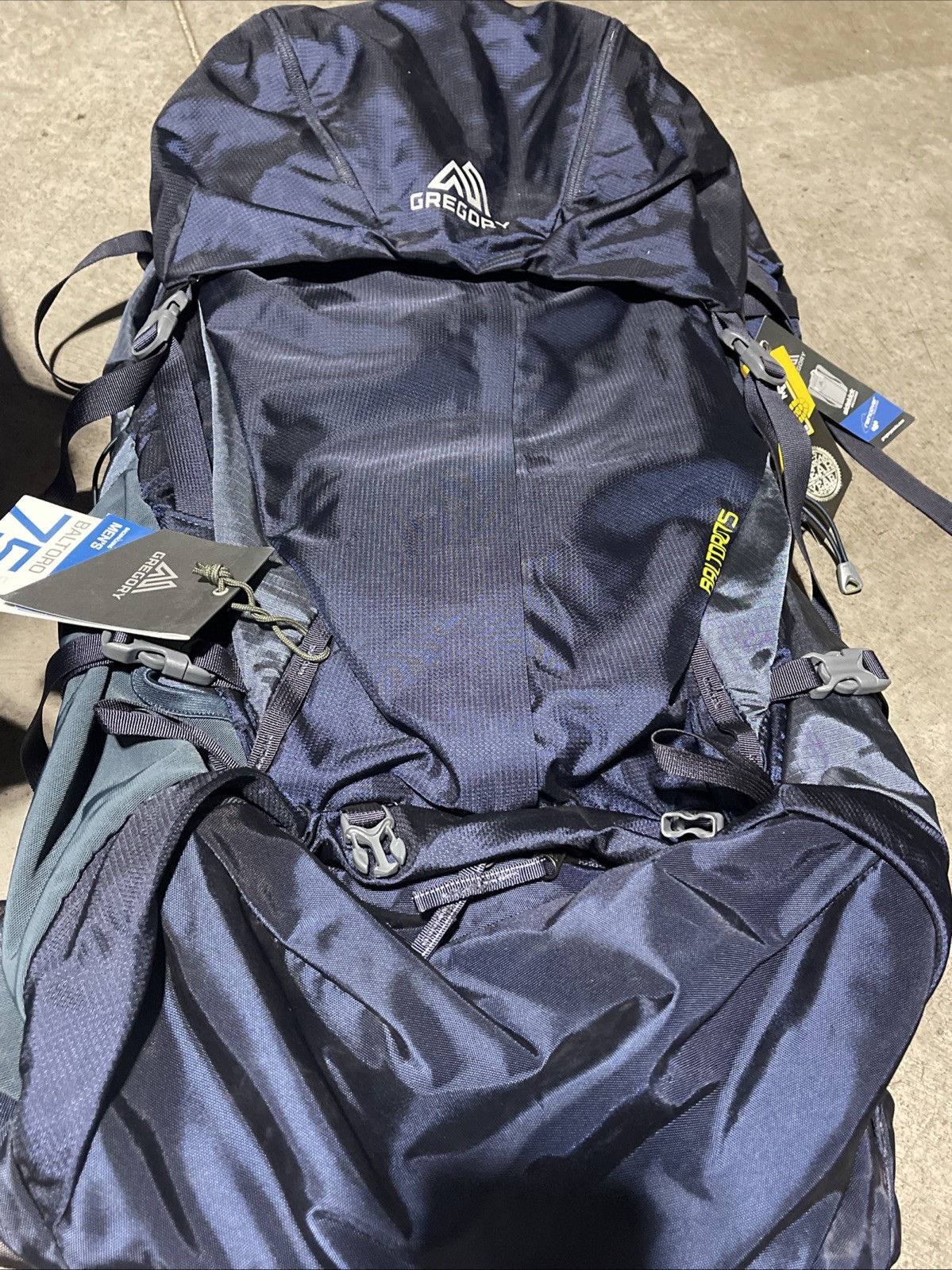 Gregory Baltoro 75 Backpack Men’s Medium Dark Blue Hiking Backpacking New NWT