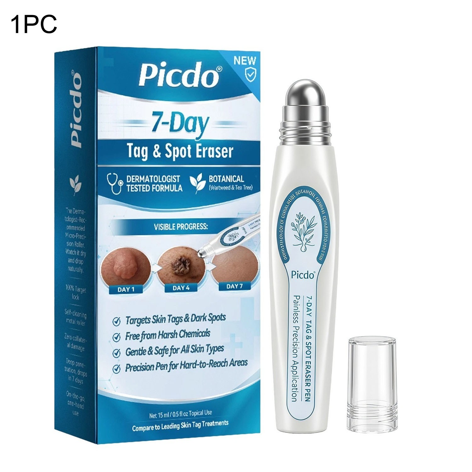1-3X Picdo 7 Day Spot &Tag Remover Pen,Beauty Rolerball Pen,Smooths&Softens Skin 1-3X Picdo 7 Day Spot &Tag Remover Pen,Beauty Rolerball Pen,Smooths&Softens Skin