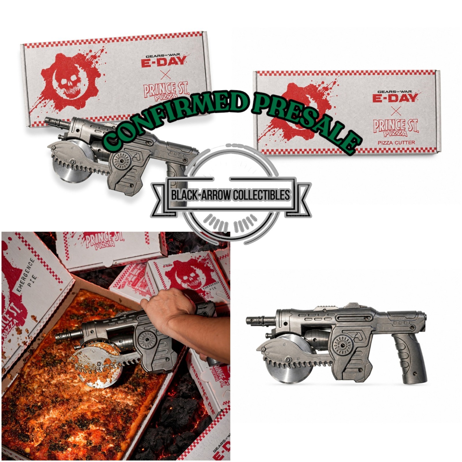 Gears of War Prototype Lancer Pizza Cutter Prince St Pizza DLC Emblem PRESALE