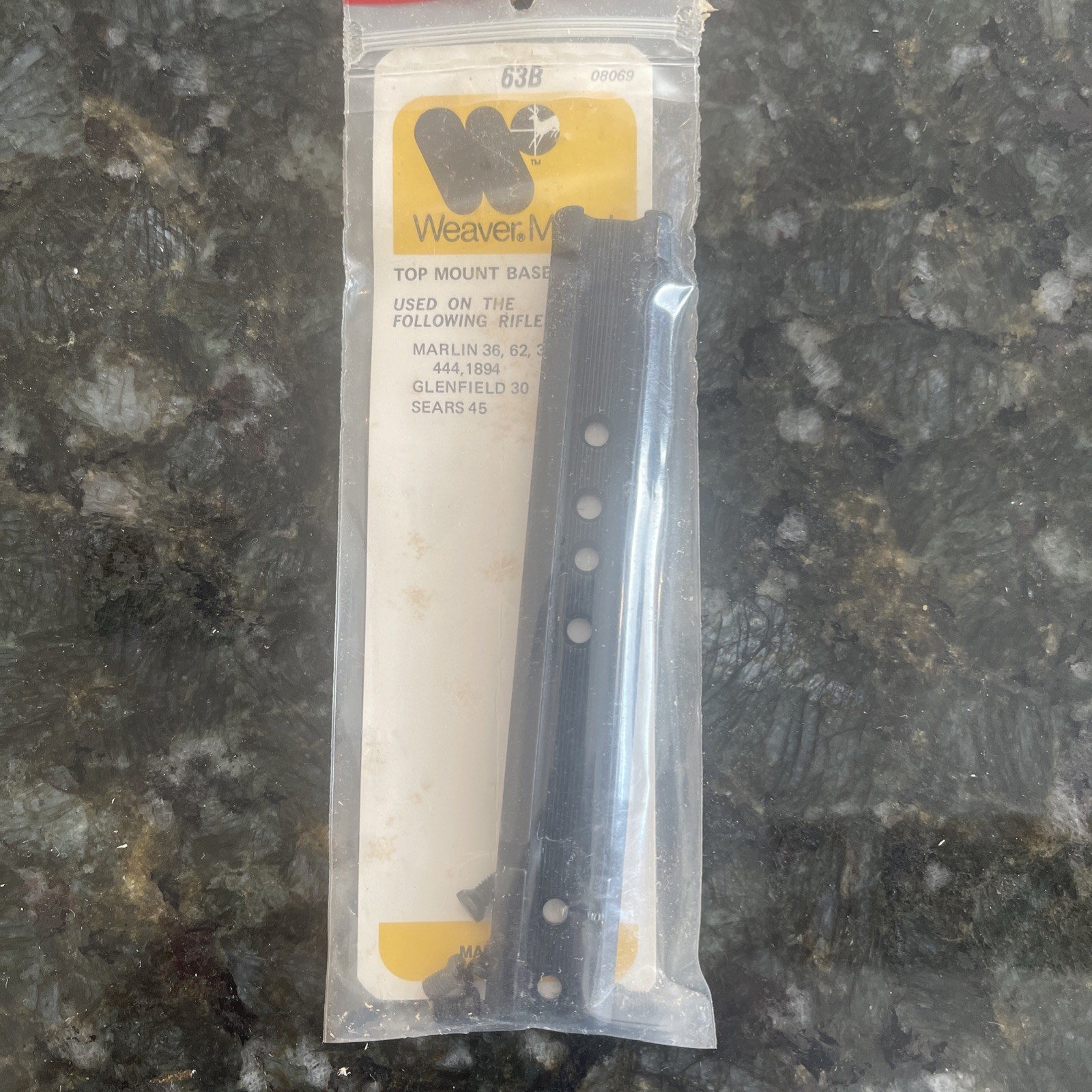 Vintage Weaver Top Mount Base, No. 63B Screws Card For Compatibility Vintage Weaver Top Mount Base, No. 63B Screws Card For Compatibility