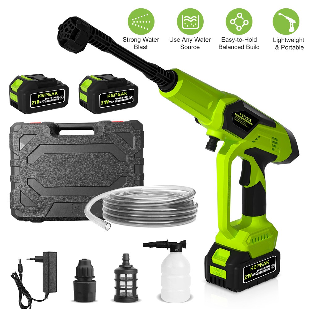 2026 NEW Cordless High Pressure Water Spray Gun Car Washer Cleaner w/ Battery US