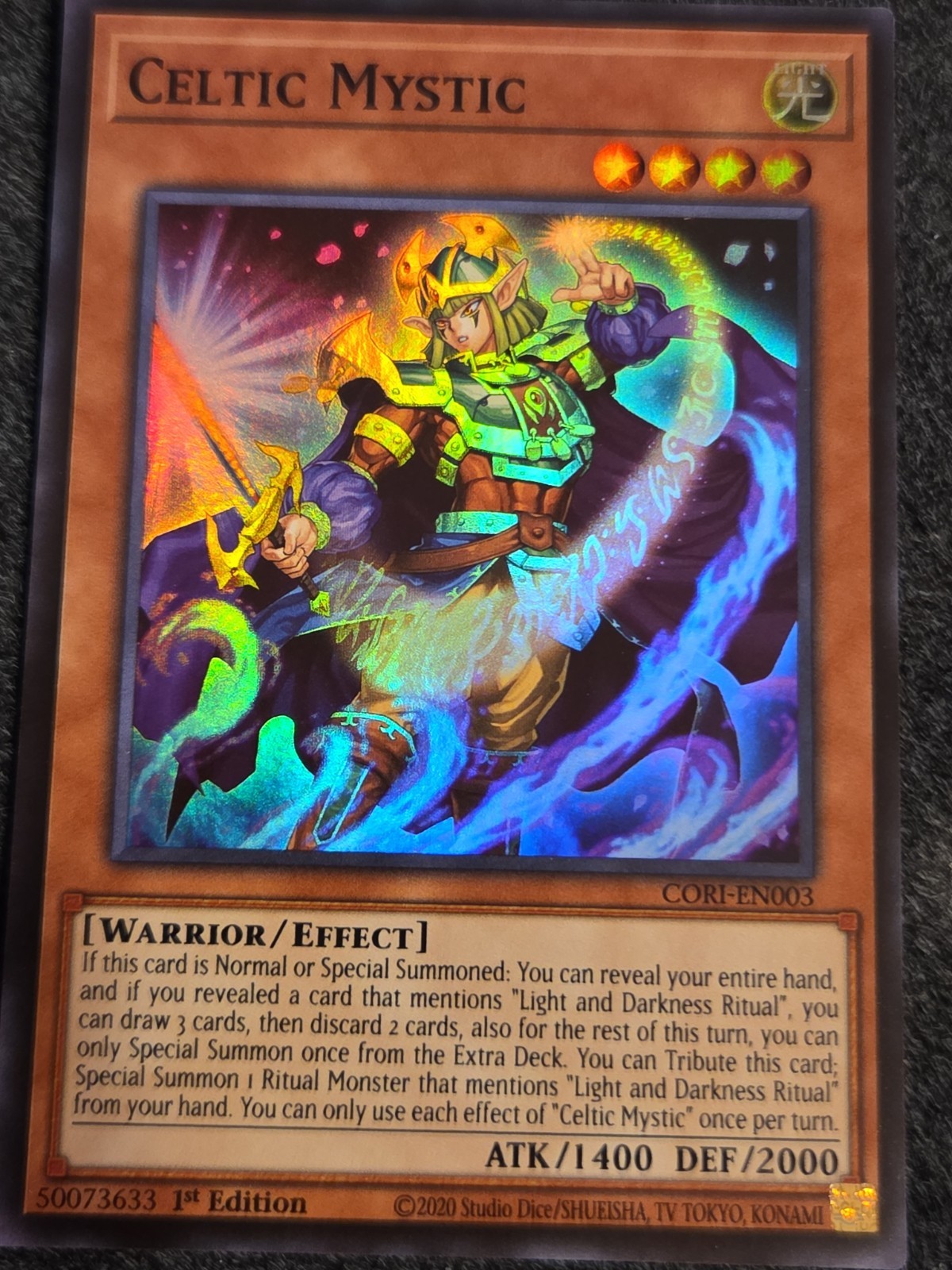 Celtic Mystic CORI-EN003 - Super Rare 1st Edition - In Hand Celtic Mystic CORI-EN003 - Super Rare 1st Edition - In Hand