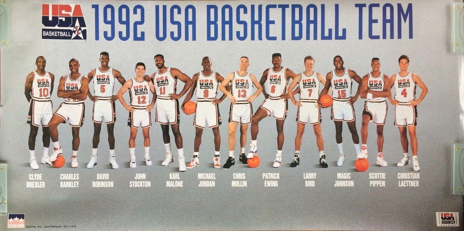 Rare Starline 1992 USA Basketball Olympic Dream Team Poster LIMITED JORDAN BIRD Rare Starline 1992 USA Basketball Olympic Dream Team Poster LIMITED JORDAN BIRD