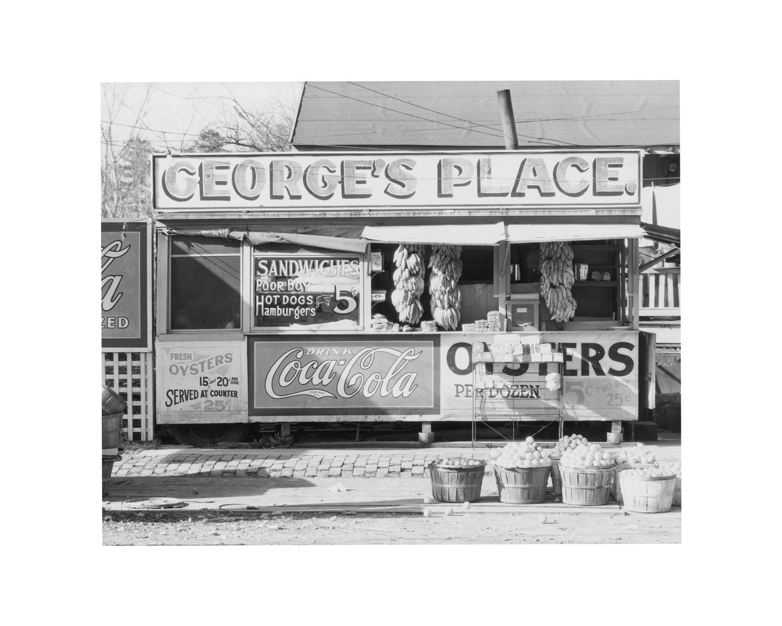 1936 Georges Place Louisiana Walker Evans FSA Roadside Diner 8x10 Photo Print