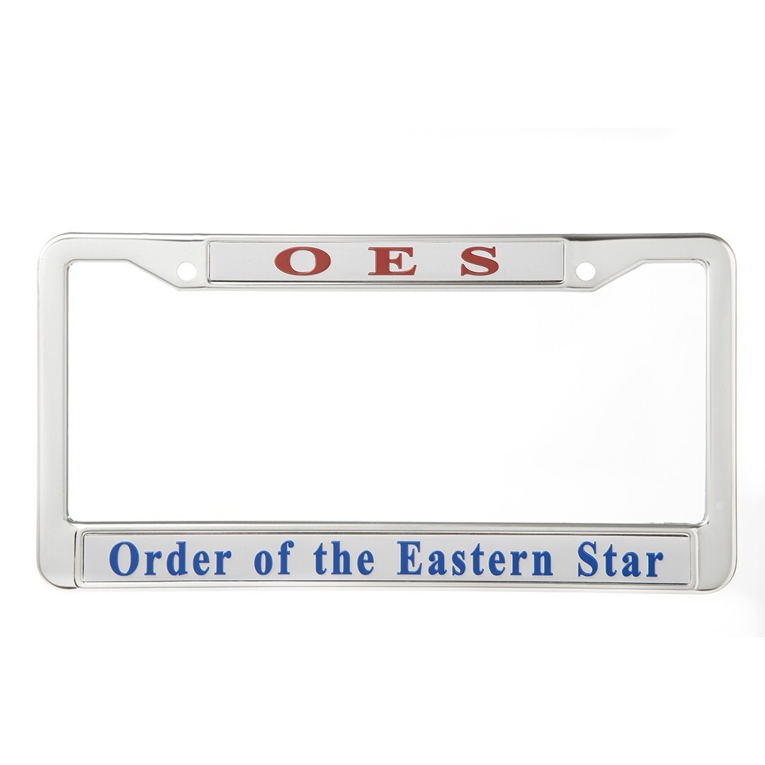 One OES LP Frame Eastern Star License Plate Frame Holder NEW Sealed