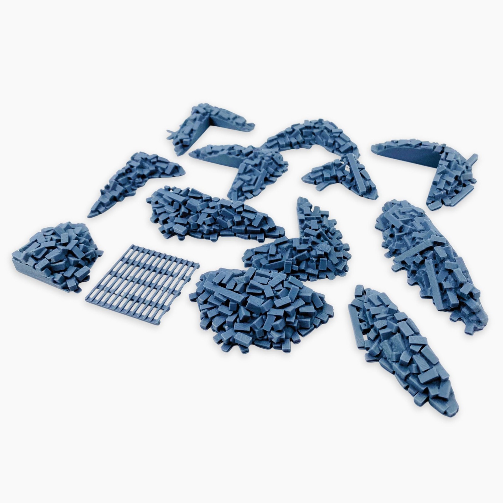 Building Rubble Set (large), Fully Assembled Battlefield Terrain Debris Miniatur