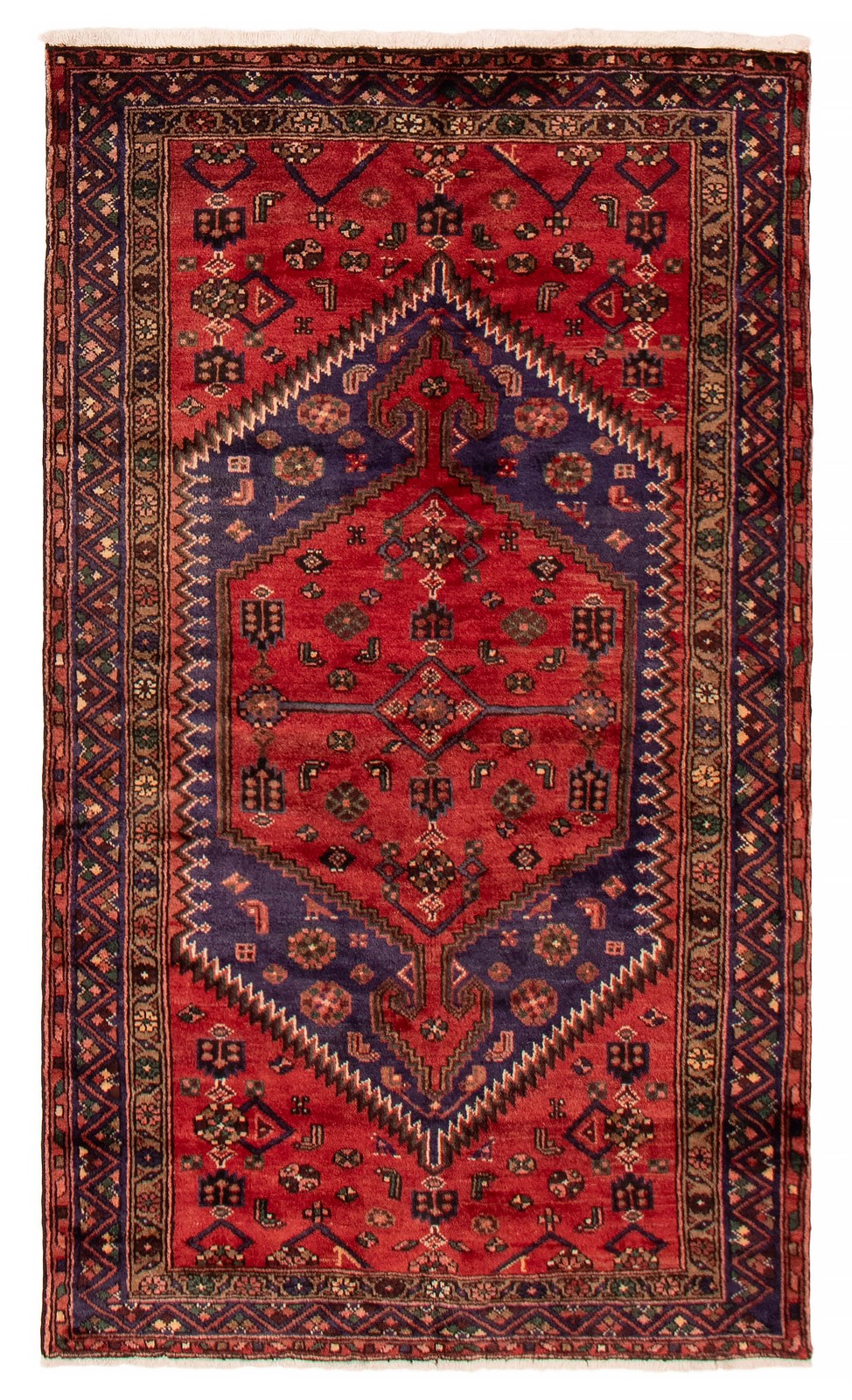 Vintage Traditional Hand-Knotted Area Rug 4\'4\