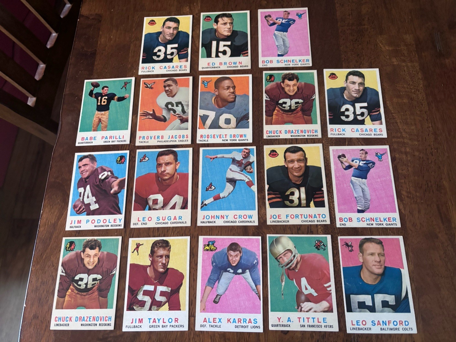 1959 Topps Football Card Rookie Star Lot VINTAGE Set Build AMAZING Condition