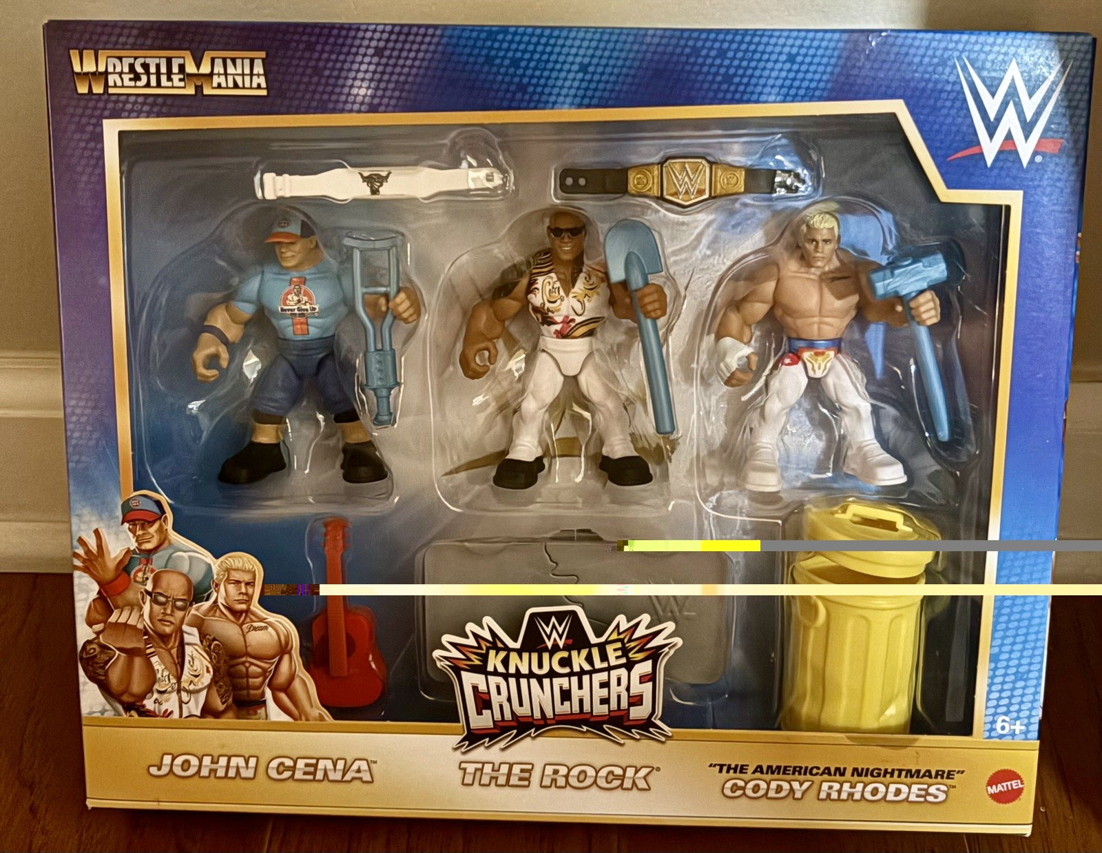 NIB 2024 Mattel WrestleMania Knuckle Crunchers John Cena, The Rock, Cody Rhodes NIB 2024 Mattel WrestleMania Knuckle Crunchers John Cena, The Rock, Cody Rhodes