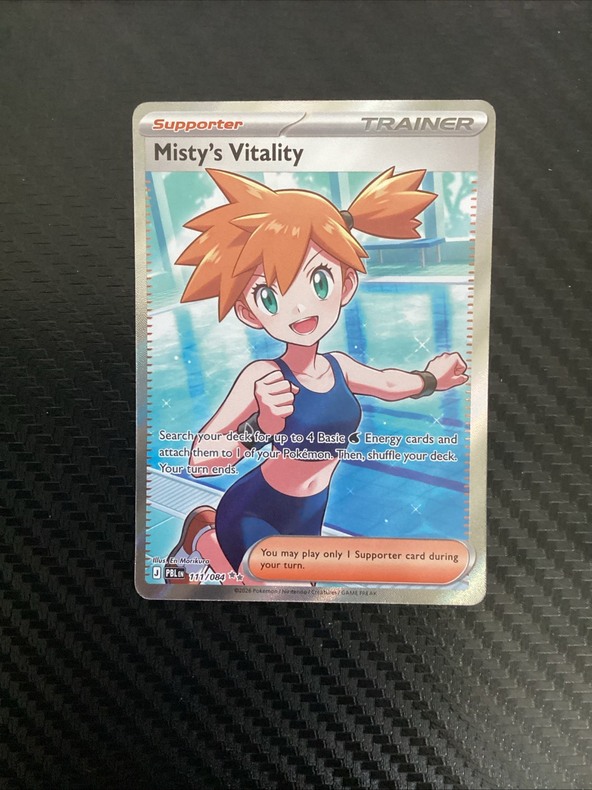 Misty\'s Vitality 111/084 Ultra Rare Holo Near Mint Condition Pitch Black