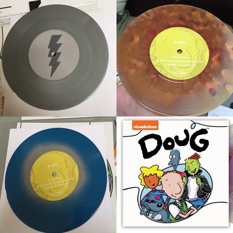 Nickelodeon Doug Album Cassette Limited Edition Orange Silver Slipmat Set