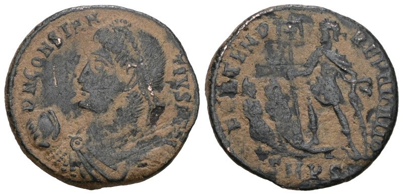 🔥*SCARCE*CONSTANTIUS II-337-361 AD-19mm/3.90g-CHF-RIC VIII 84 CYZICUS VAR-CROSS